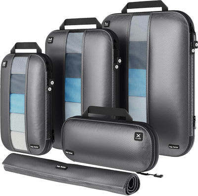 Cubos compresión ultraligeros para viaje organizador gris