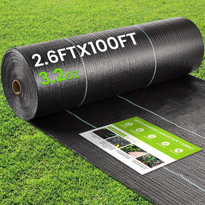 Tela barrera malezas 2.6x100ft resistente geotextil