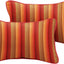 2 Pzas Almohadas Lumbares 18x12" Astoria Sunset Stripe