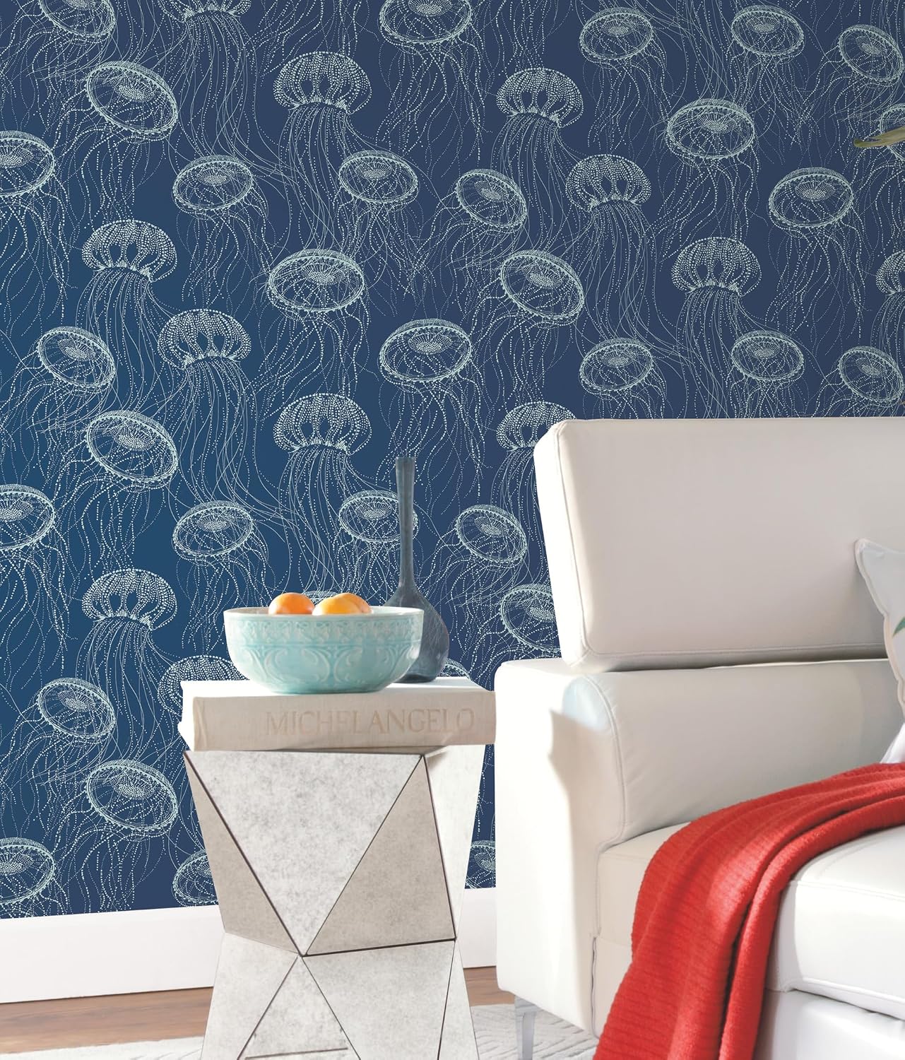 Papel pintado extraíble Atolla color azul