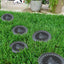 Alfombrilla piedra jardín 12x12pulg set 4 acabado a mano