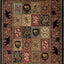 Alfombra persa negra 2x3ft rústica
