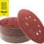 Discos lija resina roja 5pulg 80grano 50uds