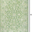 Alfombra bohemia texturizada 4x6ft color crema/verde