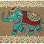 Felpudo fibra coco natural elefante 17x29pulg