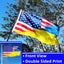 Bandera Ucrania 3x5ft doble cara 12x18" 3 capas