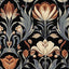 Papel tapiz vintage floral 17.5x393.5" autoadhesivo