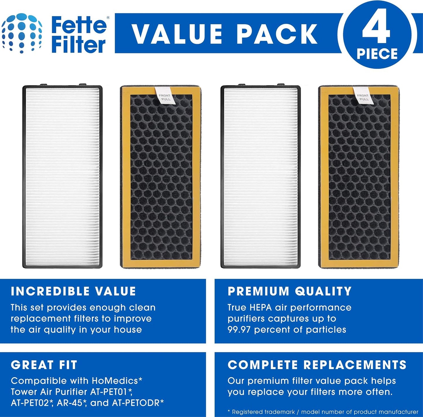 2 Filtros HEPA y 2 de Carbón Activo Comp Totalclean Petplus
