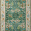 Alfombra área CNP-02 7'6"x9'6" floral verde sala comedor