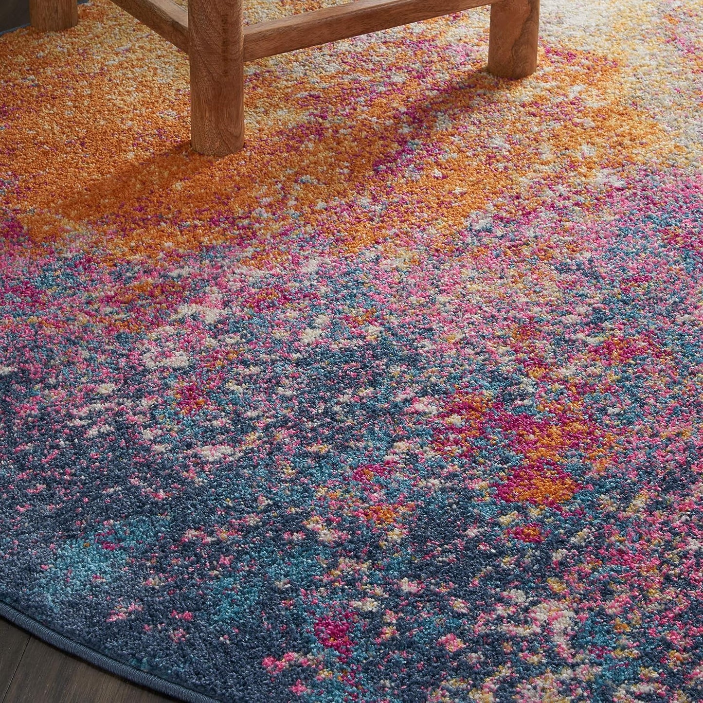 Alfombra redonda Passion Sunburst 5ft3" moderna abstracta