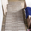 Alfombra rayas marrón/beige 2x10ft patio porche resistente