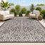 Alfombra medallón bohemio negro/gris 3x5"