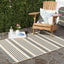 Alfombra Courtyard 5'3x7'7' gris hueso rayas