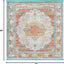 Alfombra Malecón Cuadrada 8ft2pulg Azul Claro/Naranja