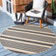Alfombra decorativa redonda 2.7ft negro hueso