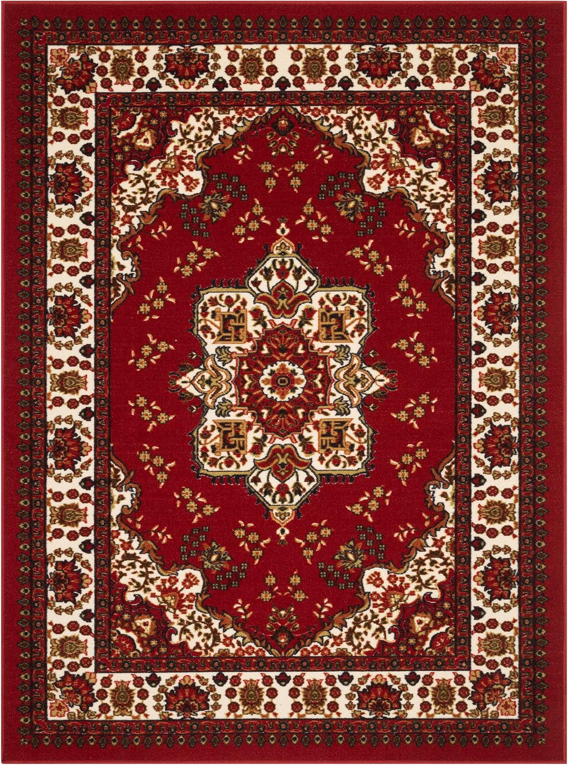 Alfombras oriental 5x7 antiderrap perfil bajo goma granate