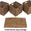 Cesta almacenamiento plegable set 4 marrón