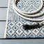 Alfombra lavable exterior 9x12ft azul y azul marino