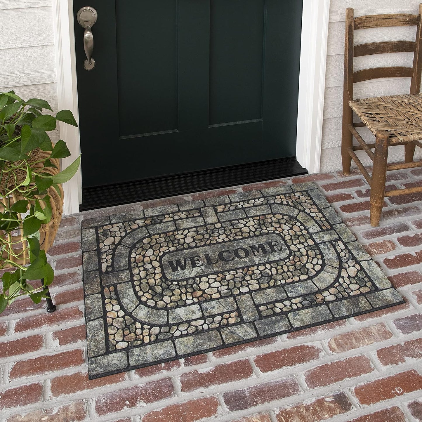 Alfombra entrada puerta 1,52x0,91m antiderrap goma gris