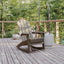 Silla mecedora Adirondack poliresina color marrón
