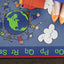 Alfombra educativa para niños 4x6ft azul/multicolor