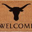 Felpudo bienvenida marrón y negro 17x29pulg