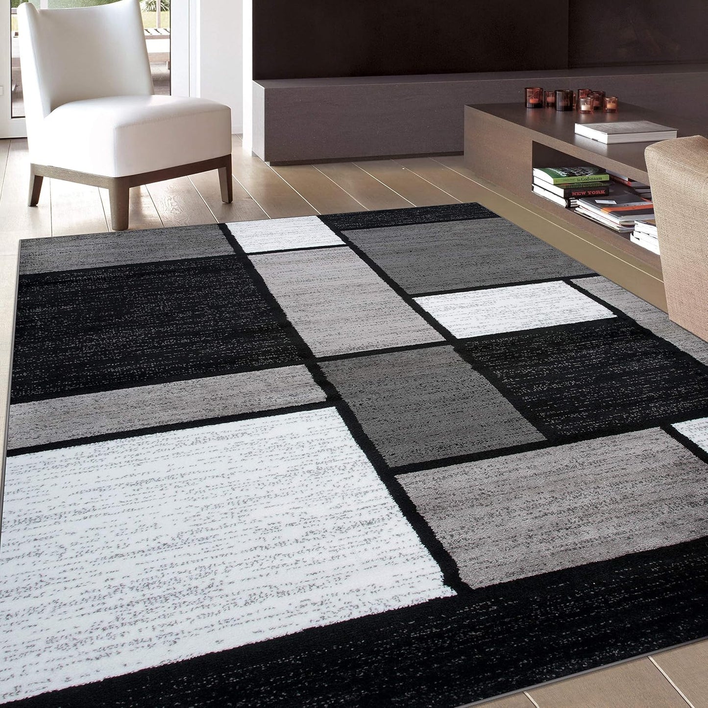 Alfombra gris 7'10"x10'2" oficina sala dormitorio