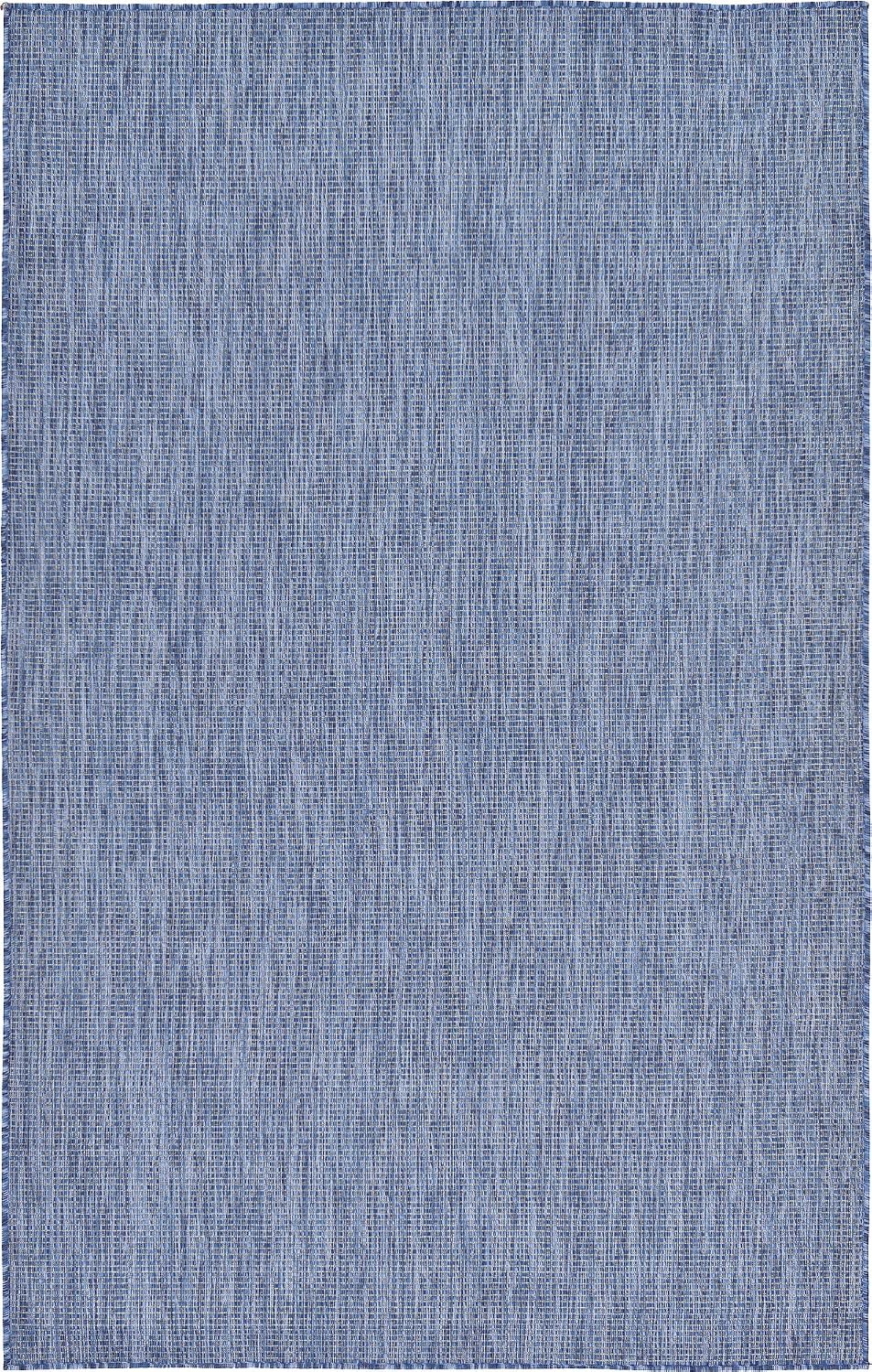 Alfombra tejido plano transición 5'3x8' azul