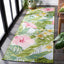 Alfombra lavable exterior 2'8x10'5 verde y rosa BAR516X