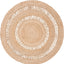 Alfombra redonda fibra natural estilo bohemio 3ft