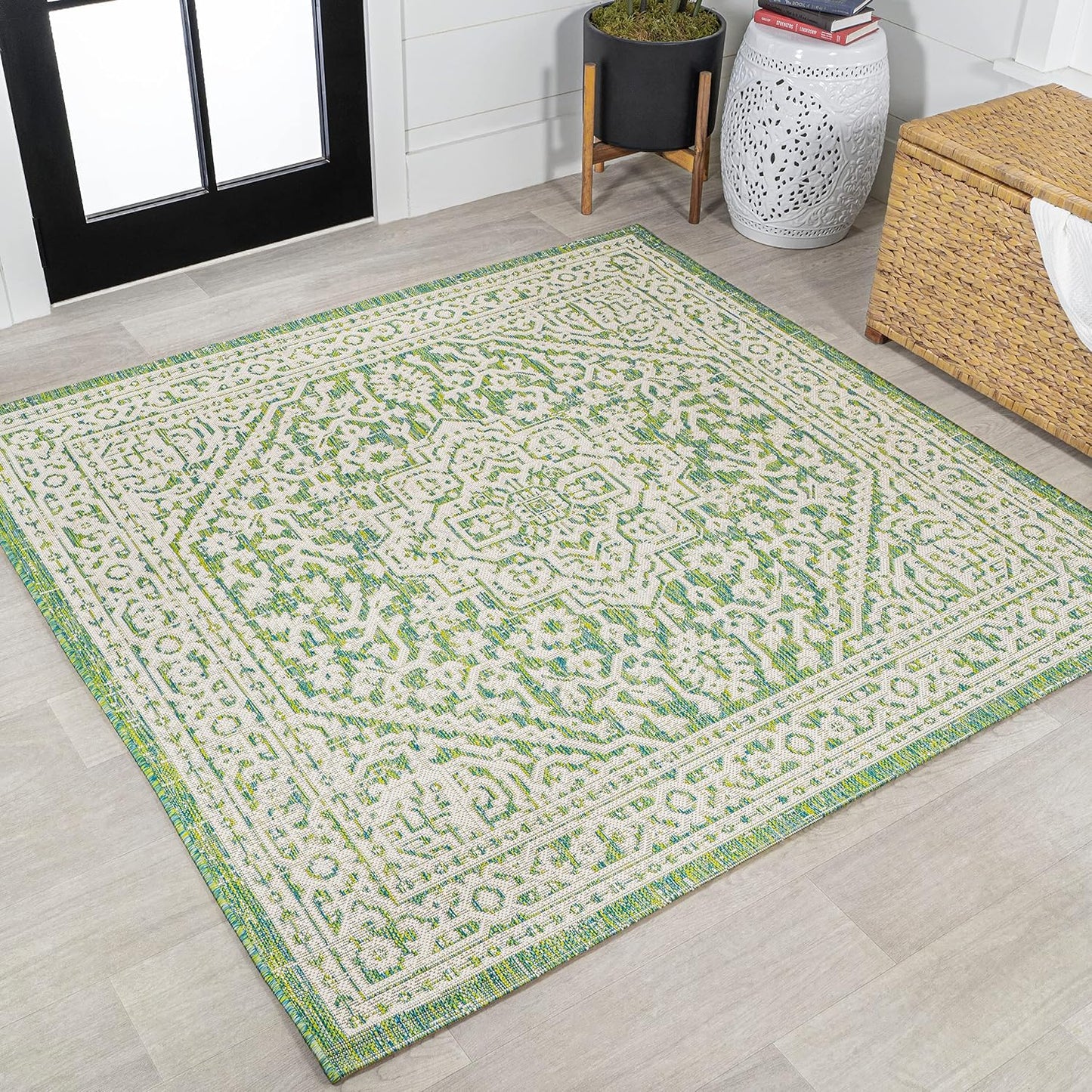 Alfombra cuadrada 5x5ft textura Sinjuri para patio