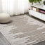 Alfombra geométrica rayas 3x5pulg beige/marrón Zolak Berber