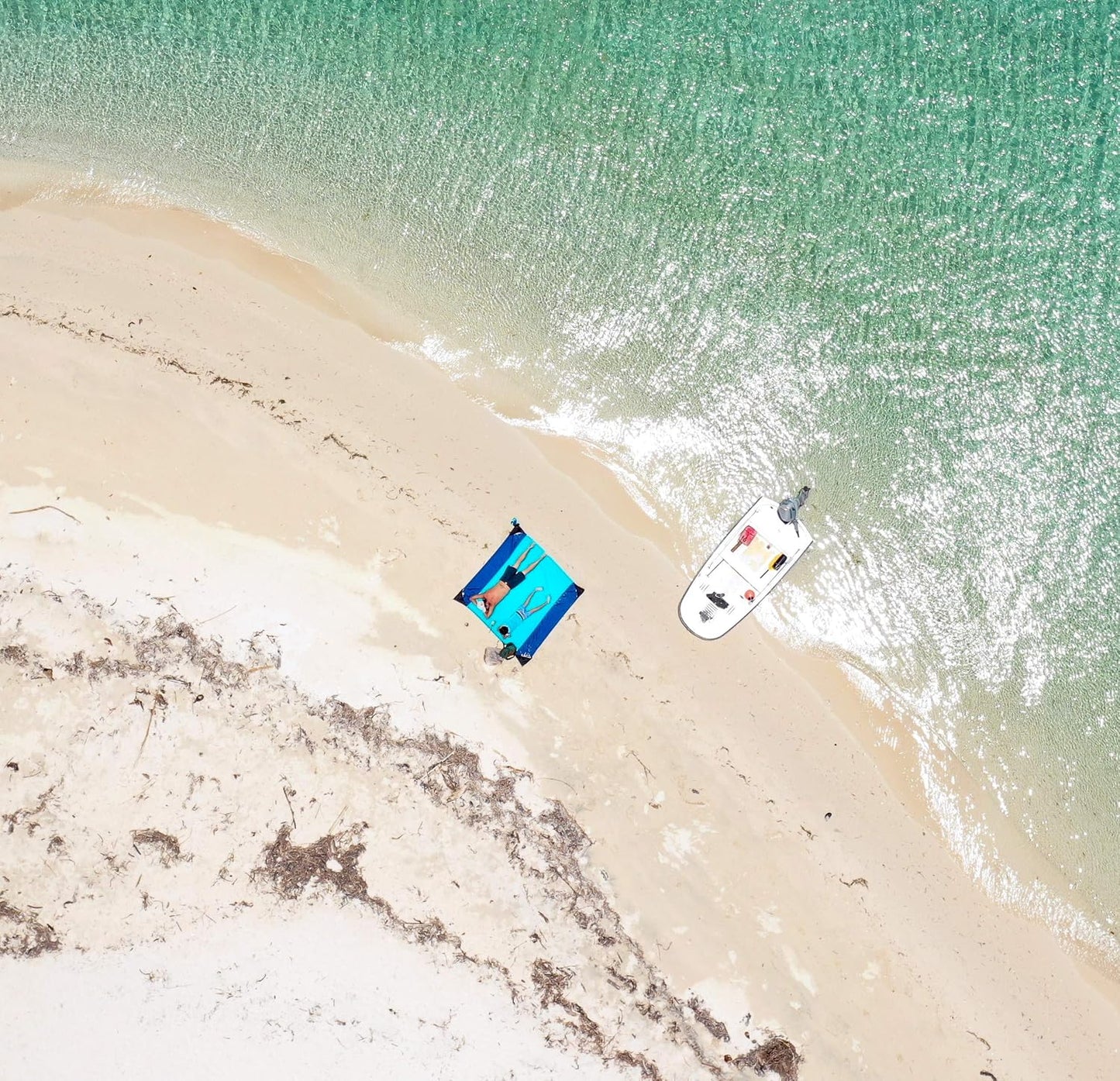 Manta seda paracaídas premium uso al aire libre 4 bolsillos