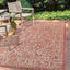 Alfombra Boho Medallion 8x10ft Rojo/Taupe Texturizado Patio