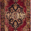 Alfombra acento rojo 2'3x4' diseño persa alta tracción