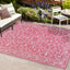 Tapete exterior 5x8ft textura Charleston fucsia/gris claro