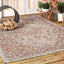 Alfombra bohemia 3x5ft color rojo y gris pardo para patio
