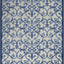 Alfombra pasillo moderna gris/azul 2x6ft