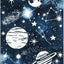 Alfombra niños 4x6ft azul oscuro y claro