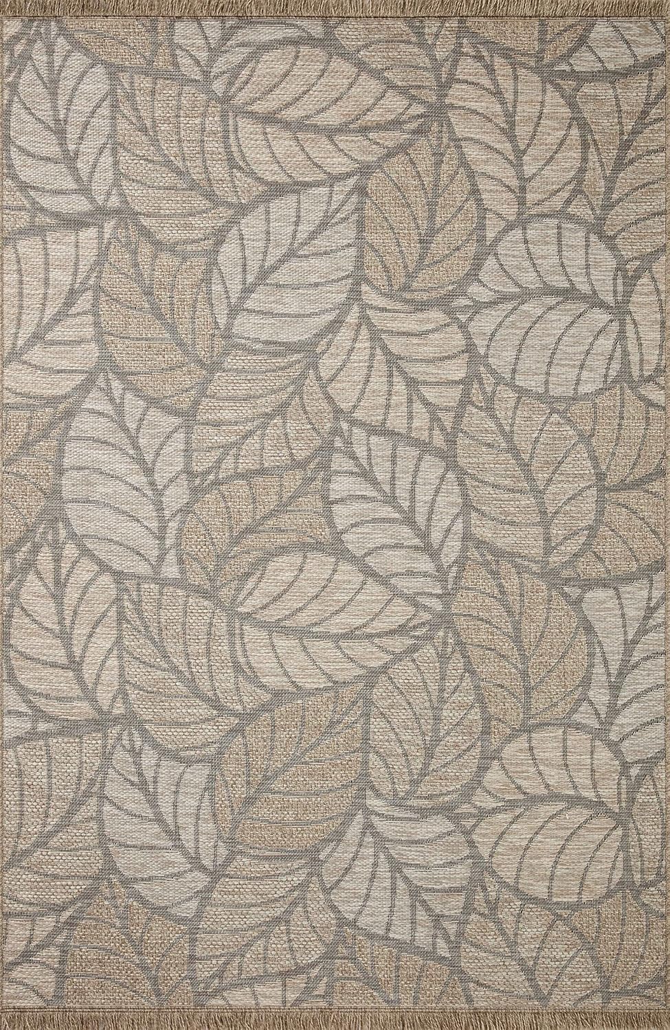 Alfombra redonda interior exterior 7ft8pulg gris pardo