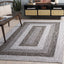 Alfombra exterior trenzada 3ft cuadrada marfil y negro
