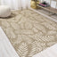 Alfombra nevis 4x6ft marrón/beige para patio exterior