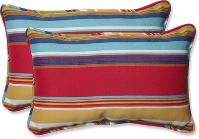 2 Cojín decorativo rayas felpa resistente