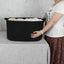 Cesta rectangular de mimbre para mantas y ropa 22x17x12pulg