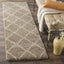 Alfombra decorativa 2x3ft beige y marfil diseño enrejado 2pulg