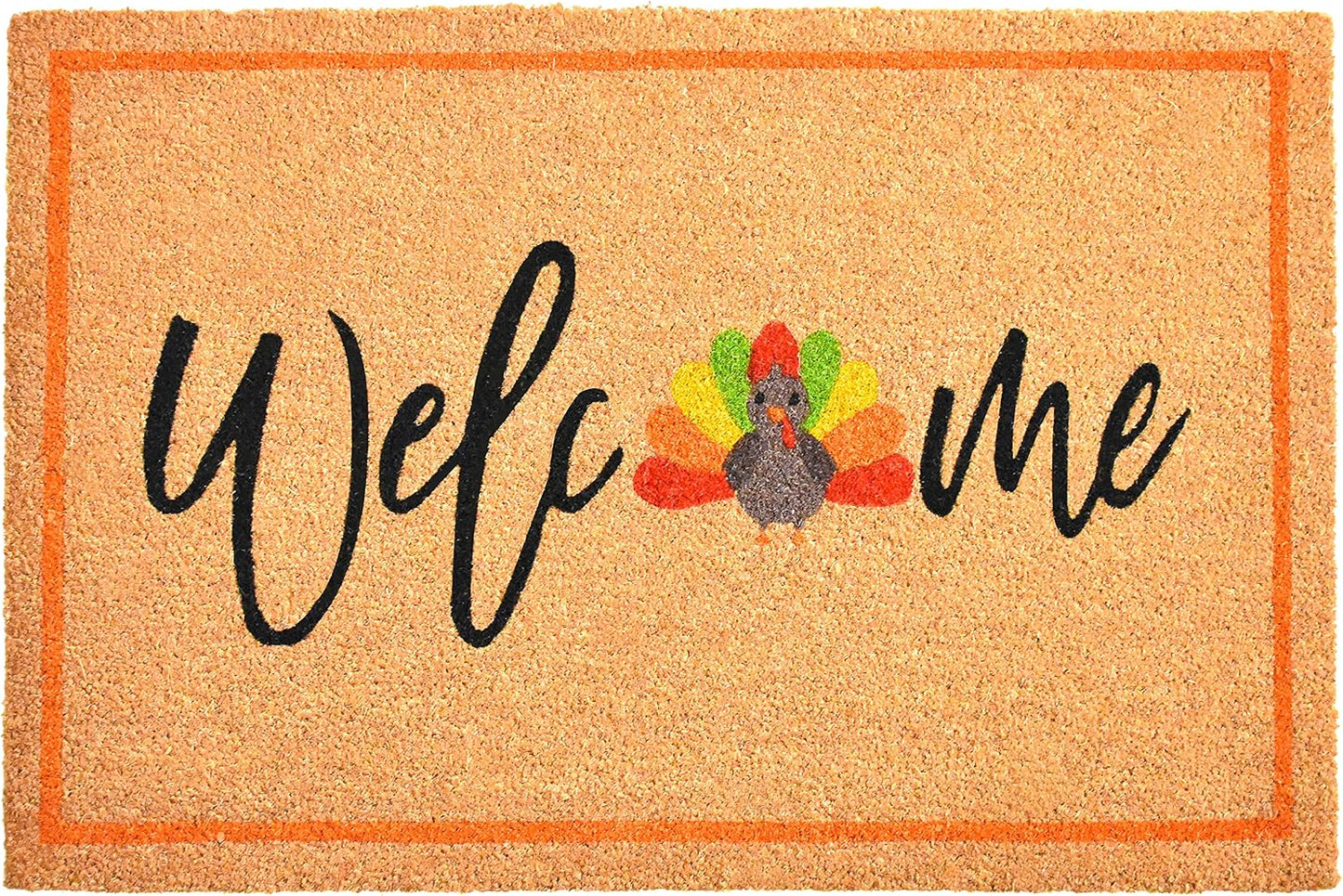 Felpudo bienvenida pavo 24x36pulg