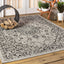 Alfombra bohemia 5x8ft gris/negro texturizado patio