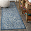 Alfombra área floral 2x10 azul marino/gris bohemio