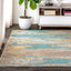 Alfombra abstracta vintage 3x5" sala dormitorio