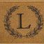 Tapete puerta entrada monograma 1'6x2'6 fibra coco al aire